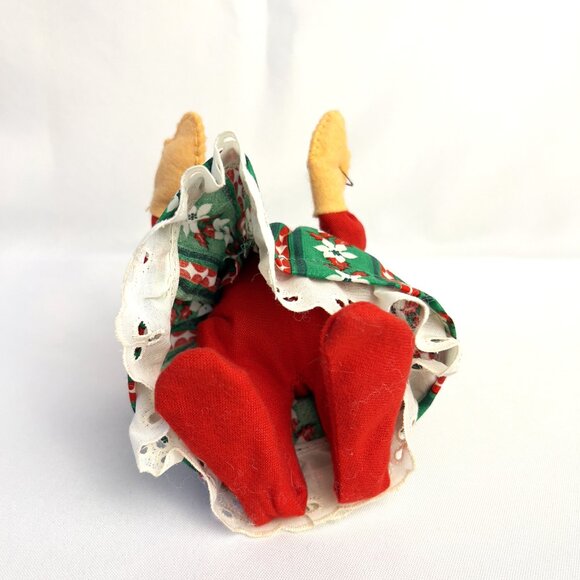 Annalee Mrs. Santa Claus Doll 1963 Vintage Christmas Decor Felt Figure Tag 7 1/4 - Picture 6 of 8